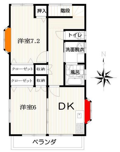 福島県いわき市小名浜林城字西町 湯本駅 2DK アパート 賃貸物件詳細