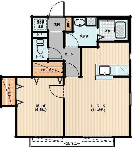 ウィンコーポラス　Ｂ 2階 1LDK 賃貸物件詳細