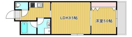 キャスティーヨ山野井 2階 1LDK 賃貸物件詳細