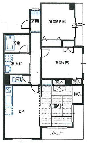 マックヒルズ方木田 6階 3LDK 賃貸物件詳細