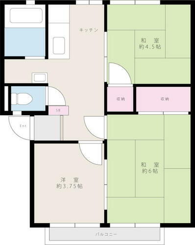 レスポワール小山 2階 3DK 賃貸物件詳細