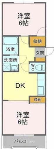 マンション豊城 5階 2DK 賃貸物件詳細