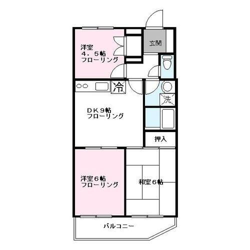 カルムフォーレ 2階 3DK 賃貸物件詳細