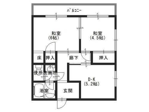 コーポ　さくらんぼ 2階 2DK 賃貸物件詳細