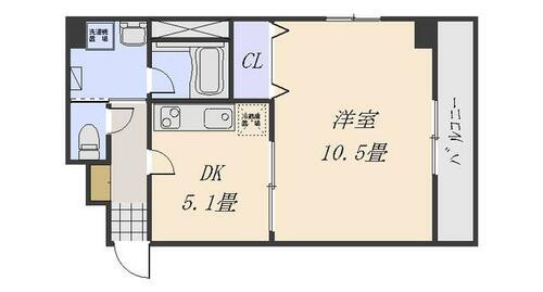 アンフィニ河原町 10階 1DK 賃貸物件詳細