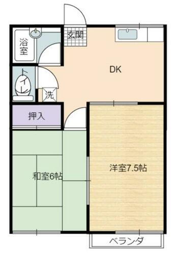  間取図現況優先（ベランダはついていません。）