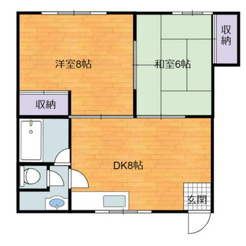 千葉県木更津市清川２丁目 上総清川駅 2DK アパート 賃貸物件詳細