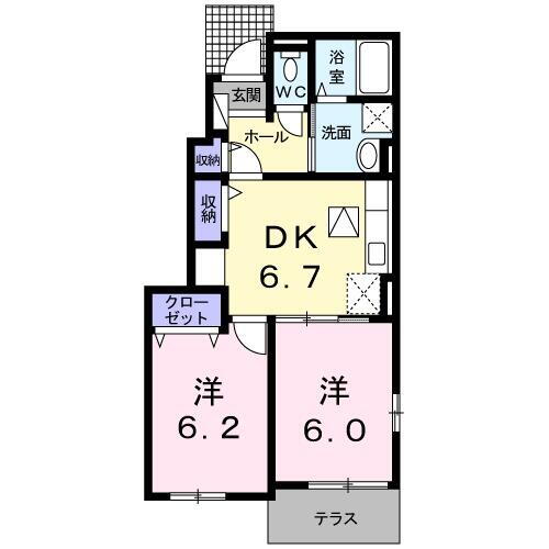 香川県丸亀市垂水町 丸亀駅 2DK アパート 賃貸物件詳細