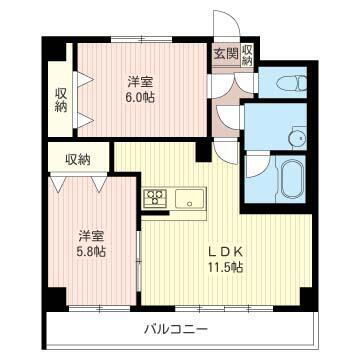 Ｌｏｒｉｎｓｅｒ　Ｄｏｒｆ 3階 2LDK 賃貸物件詳細