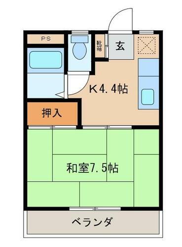 宮崎県宮崎市高洲町 宮崎駅 1K アパート 賃貸物件詳細