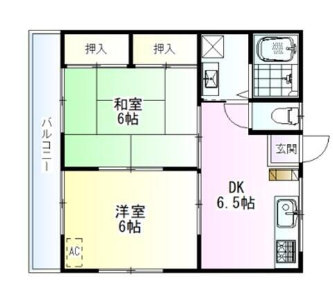 レークサイドオクダ 1階 2DK 賃貸物件詳細