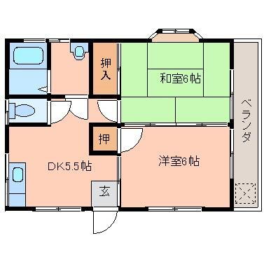 宮崎県小林市南西方 2DK アパート 賃貸物件詳細