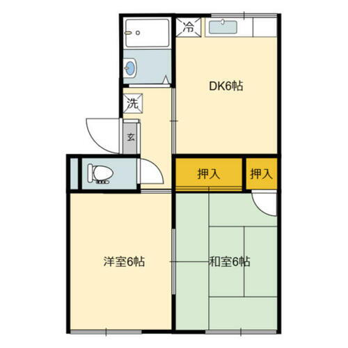 宮城県仙台市泉区南光台南３丁目 2DK アパート 賃貸物件詳細