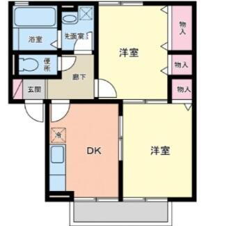 岡山県倉敷市茶屋町 久々原駅 2DK アパート 賃貸物件詳細