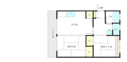福岡県福岡市城南区樋井川６丁目 2DK マンション 賃貸物件詳細