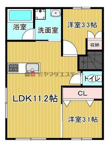 福岡県柳川市三橋町高畑 賃貸アパート