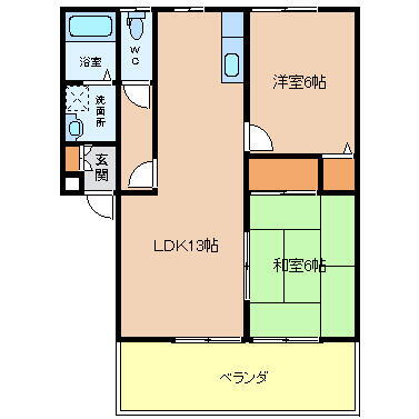 福岡県柳川市間 2LDK アパート 賃貸物件詳細