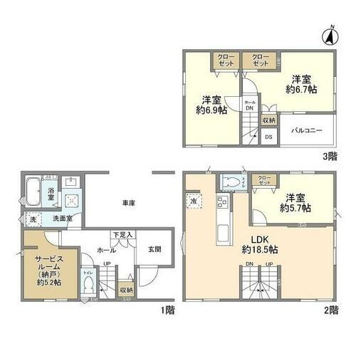 東京都国分寺市高木町２丁目 国立駅 3SLDK 一戸建て 賃貸物件詳細