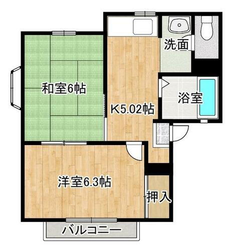 宮城県仙台市泉区南光台２丁目 旭ヶ丘駅 2DK アパート 賃貸物件詳細