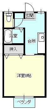 岩手県滝沢市葉の木沢山 1K アパート 賃貸物件詳細