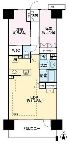 茨城県水戸市宮町１丁目 水戸駅 2LDK マンション 賃貸物件詳細