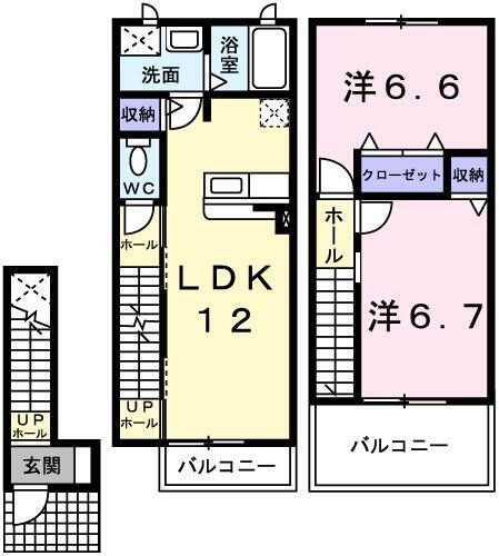 兵庫県揖保郡太子町馬場 網干駅 2LDK アパート 賃貸物件詳細