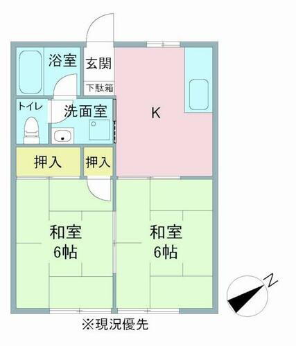 福島県いわき市小名浜諏訪町 2DK アパート 賃貸物件詳細