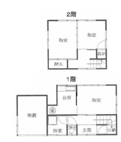 青森県青森市浪岡大字浪岡字平野 2階建 築47年3ヶ月