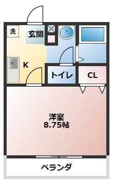岡山県岡山市南区浜野１丁目 清輝橋駅 1K アパート 賃貸物件詳細