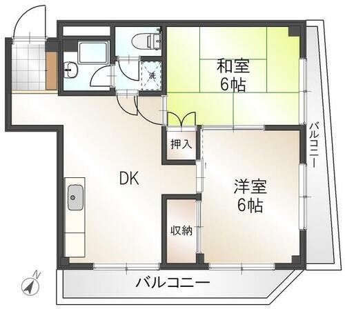埼玉県狭山市富士見１丁目 狭山市駅 2DK マンション 賃貸物件詳細