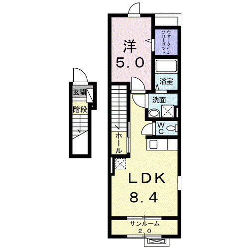 富山県富山市富岡町 越中荏原駅 1LDK アパート 賃貸物件詳細