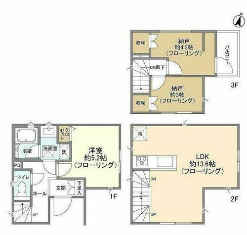 東京都江戸川区鹿骨２丁目 篠崎駅 1SLDK 一戸建て 賃貸物件詳細