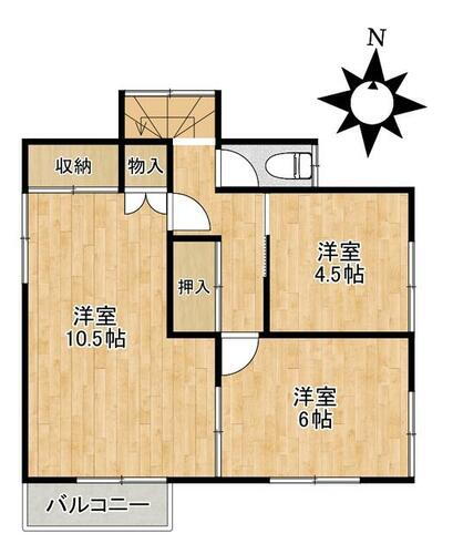 吉川市道庭二丁目貸家 2階建