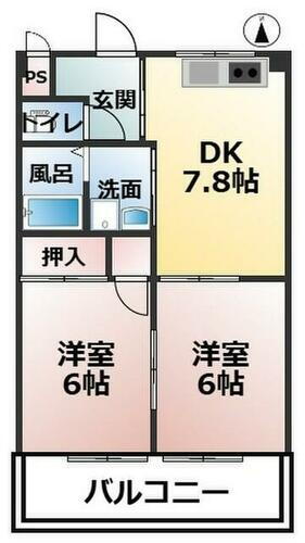 愛媛県松山市古三津５丁目 山西駅 2DK マンション 賃貸物件詳細