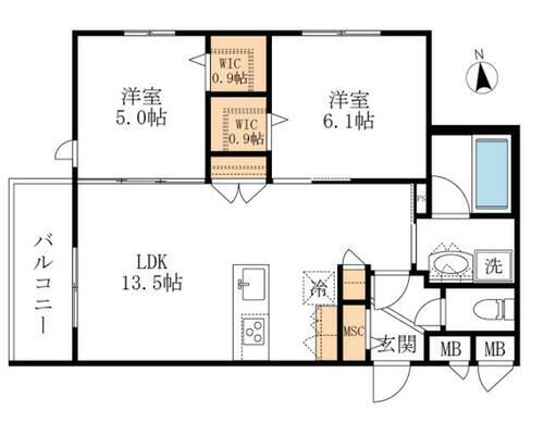 東京都立川市錦町１丁目 西国立駅 2LDK マンション 賃貸物件詳細