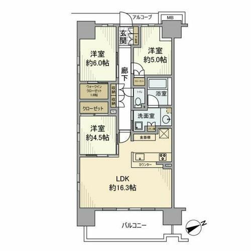 埼玉県さいたま市岩槻区美園東１丁目 浦和美園駅 3LDK マンション 賃貸物件詳細