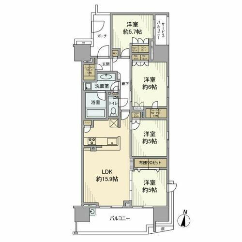 神奈川県藤沢市鵠沼東 藤沢駅 4LDK マンション 賃貸物件詳細