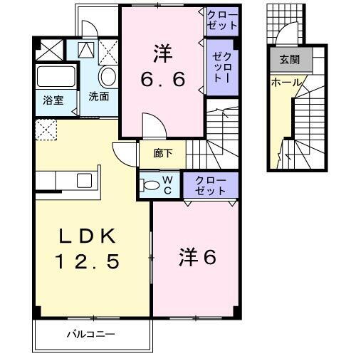 秋田県秋田市将軍野東１丁目 土崎駅 2LDK アパート 賃貸物件詳細