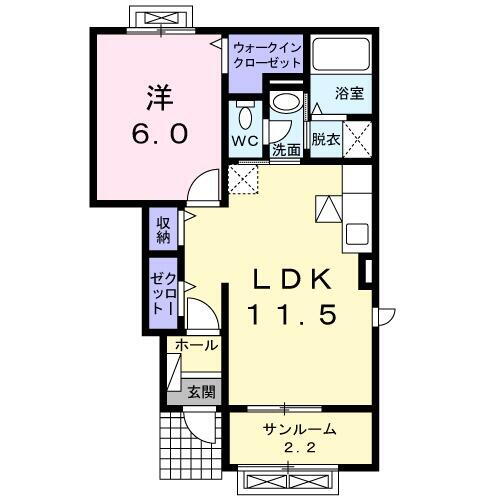 秋田県秋田市桜２丁目 秋田駅 1LDK アパート 賃貸物件詳細