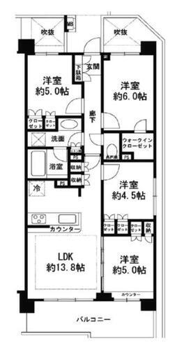 神奈川県川崎市高津区久本２丁目 溝の口駅 4LDK マンション 賃貸物件詳細