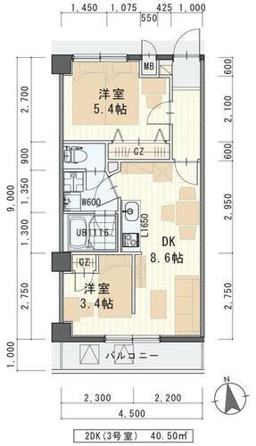 宮城県仙台市宮城野区岩切字洞ノ口 岩切駅 2DK マンション 賃貸物件詳細