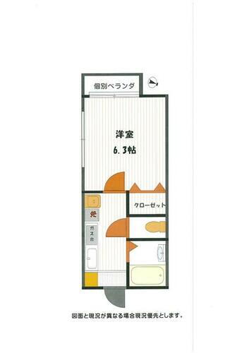 神奈川県川崎市多摩区宿河原２丁目 向ヶ丘遊園駅 1K アパート 賃貸物件詳細