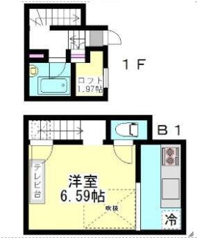 東京都目黒区五本木３丁目 学芸大学駅 1K マンション 賃貸物件詳細
