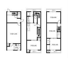 大阪府大阪市平野区長吉出戸７丁目 長原駅 4DK 一戸建て 賃貸物件詳細