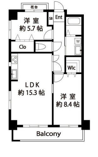 東京都足立区扇２丁目 扇大橋駅 2LDK マンション 賃貸物件詳細