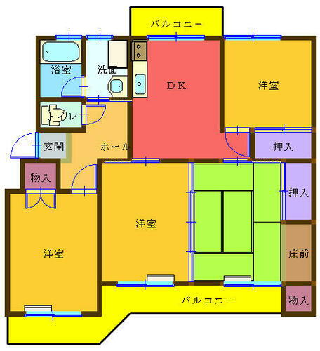 神奈川県横浜市鶴見区獅子ケ谷１丁目 鶴見駅 4DK マンション 賃貸物件詳細