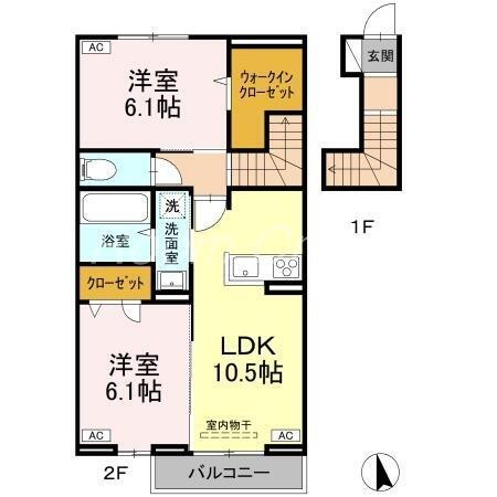 徳島県板野郡北島町江尻字宮ノ本 吉成駅 2LDK アパート 賃貸物件詳細