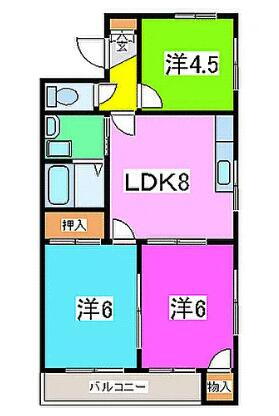コーポ司 2階 3DK 賃貸物件詳細