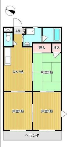 山口県岩国市尾津町２丁目 南岩国駅 3DK マンション 賃貸物件詳細