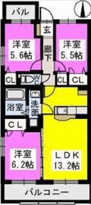 福岡県福岡市早良区有田６丁目 次郎丸駅 3LDK マンション 賃貸物件詳細